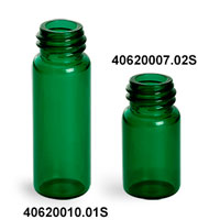 Green Glass Vials (Bulk) Caps Not Included