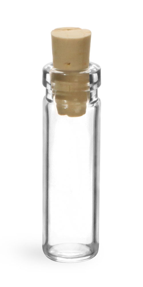 1/4 dram Clear Lip Glass Vials (Bulk), Caps NOT Included