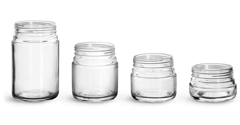 Clear Glass Child Resistant Wide Mouth Jars (Bulk)