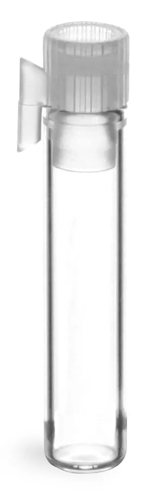 Clear Glass Perfume Sampler Vials w/ Natural PE Stopper No Applicator