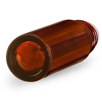 Amber Glass Roll On Bottles w/ Metal Balls and Polypropylene Caps 