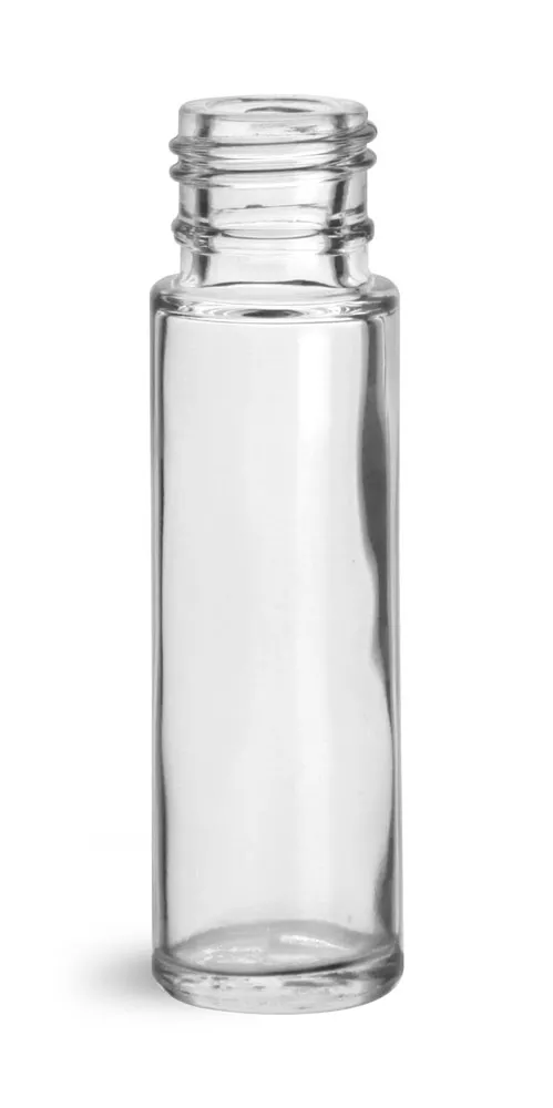 0.35 oz Glass Bottles, Clear Glass Roll On Containers (Bulk) Caps NOT Included