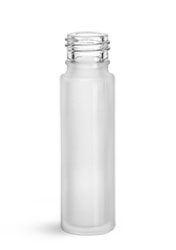 Glass Bottles, Clear Frosted Glass Roll On Containers (Bulk), Caps NOT Included