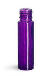 Glass Bottles, Purple Glass Roll On Containers (Bulk) Caps NOT Included