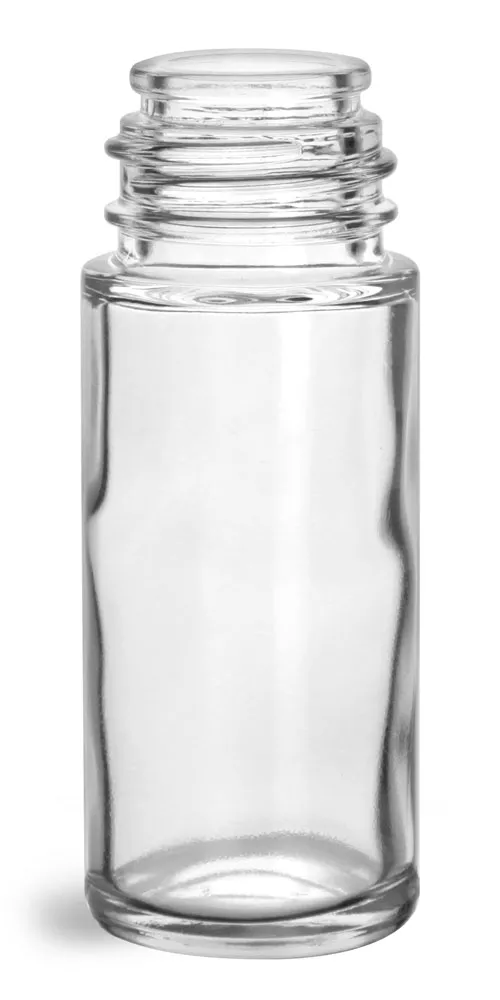 1 oz Glass Bottles, Clear Glass Roll On Containers (Bulk) Caps NOT Included