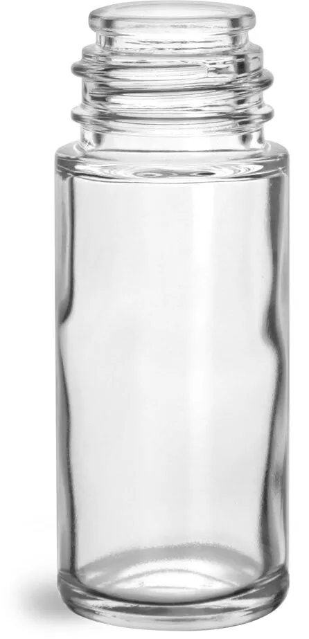 0.35 oz 0.35 oz Glass Bottles, Clear Glass Roll On Containers (Bulk) Caps NOT Included