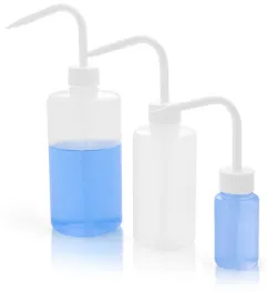 Wash Bottles, Natural LDPE Wash Bottles w/ White Caps