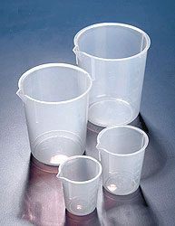 Tapered Molded Polypropylene Plastic Beakers