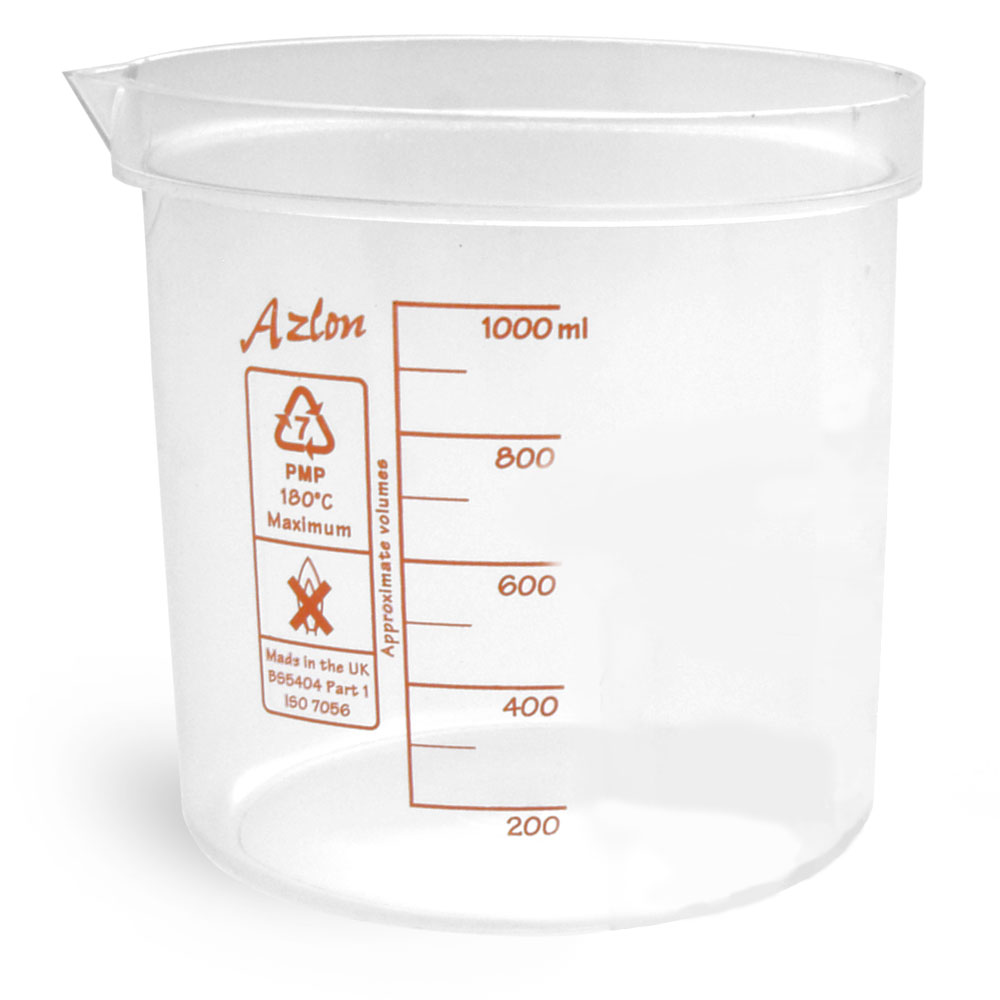 Sks Bottle Packaging 1000 Ml Pmp Plastic Beakers