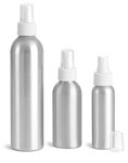 Aluminum Bottles w/ White Fine Mist Sprayers