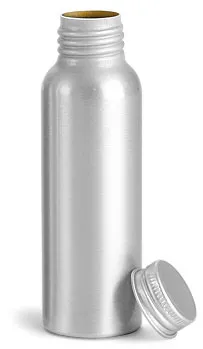 80 ml Aluminum Bottles w/ Lined Aluminum Caps