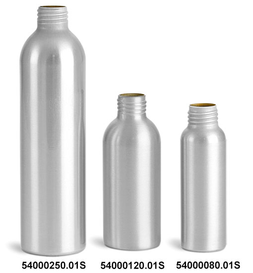 Aluminum Bottles, Bulk (Caps Not Included)