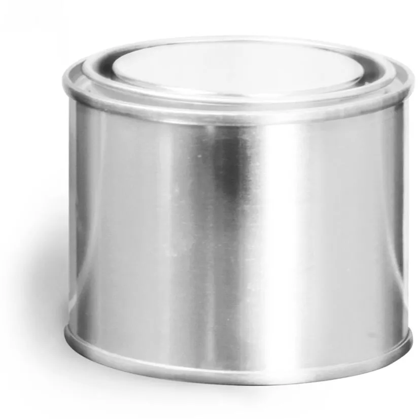 1/2 Pint Round Metal Paint Cans w/ Plugs
