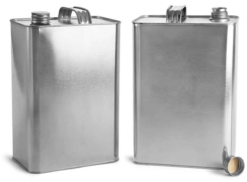 Oblong Metal Cans w/ SolvSeal Lined Screw Caps