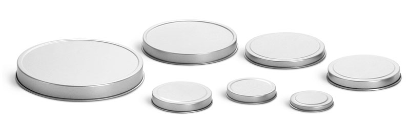 Rolled Edge Covers for Flat Metal Tins (Bulk, No Bottoms)