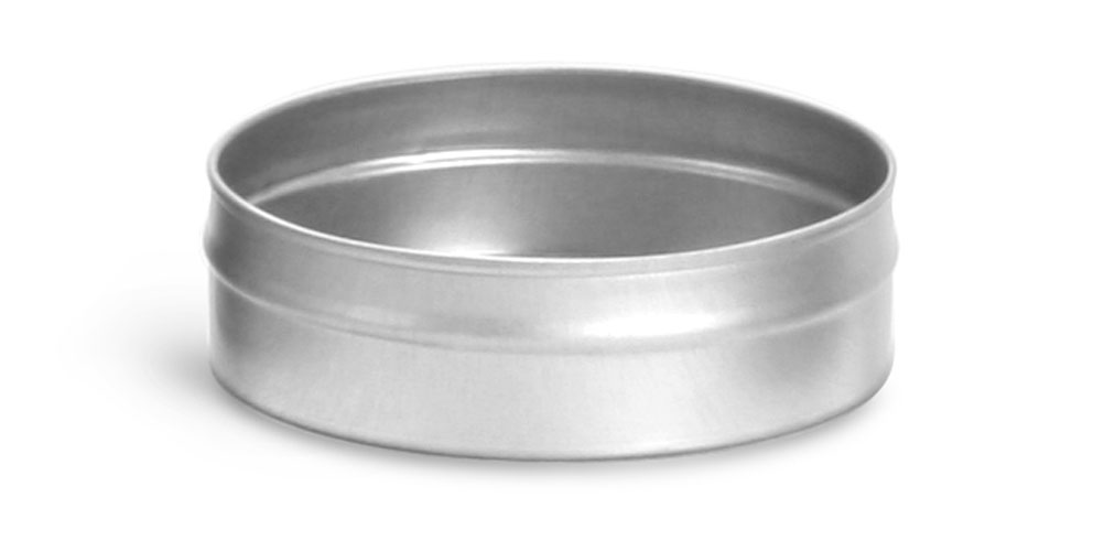 2 oz Flat Metal Tin Bottoms (Bulk, No Tops)