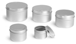 Deep Metal Candle Tins w/ Rolled Edge Covers