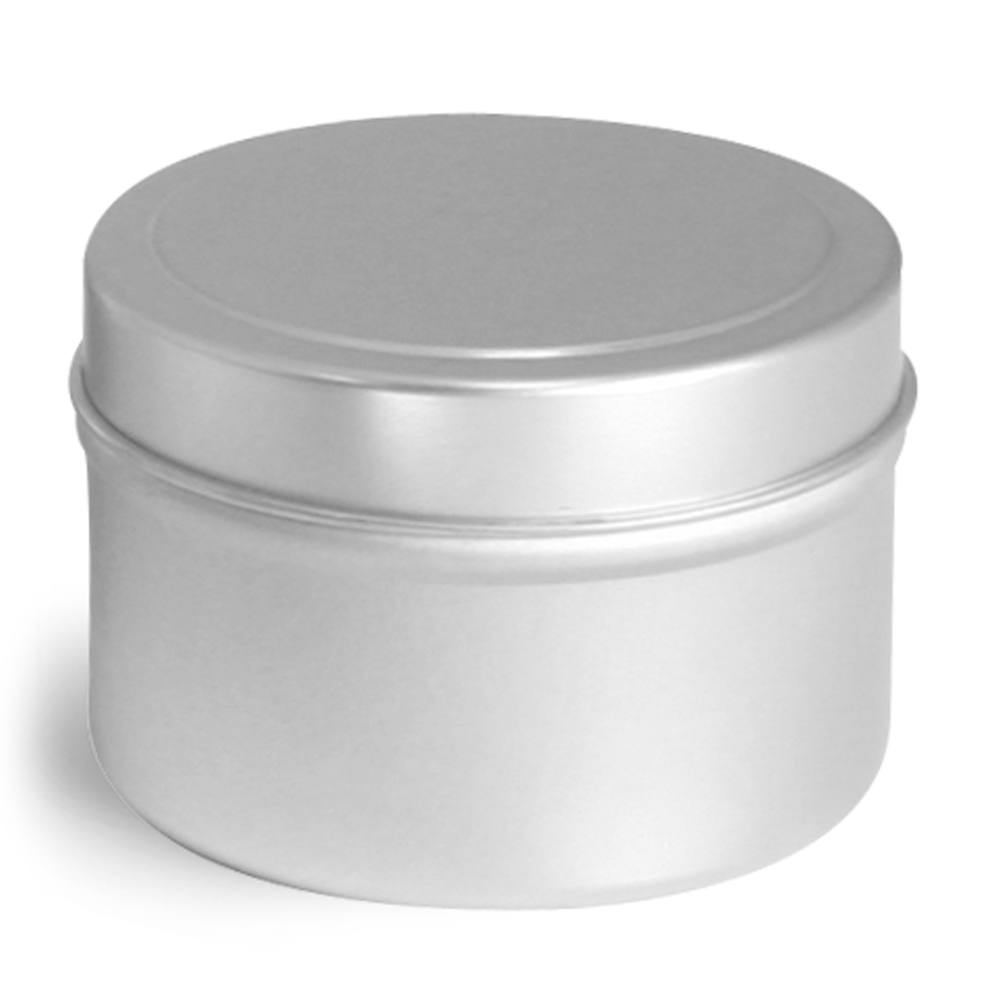 SKS Bottle & Packaging - 1 oz Deep Metal Tins w/ Rolled Edge Covers