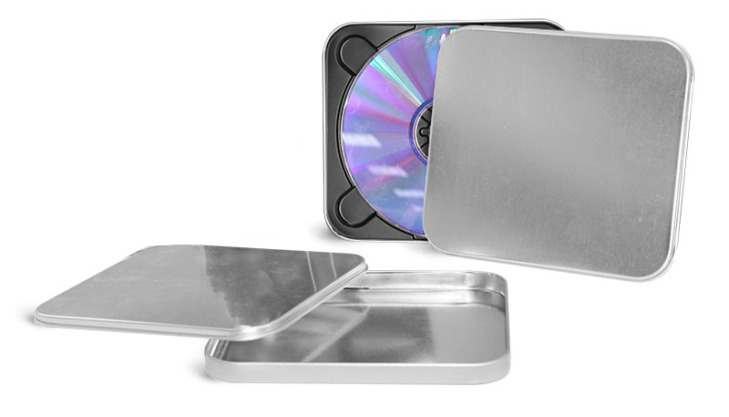 Square Metal CD Tins