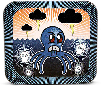 Octopus Tin for CD's and Gift Cards w/ Inserts