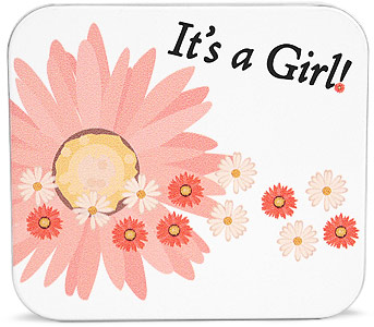 It's a Girl Tin for CD's and Gift Cards w/ Inserts