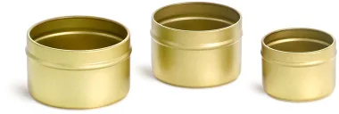 Gold Metal Tins (Bulk, No Covers)