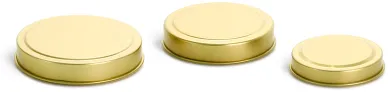 Gold Metal Tins Covers (Bulk, No Bottoms)