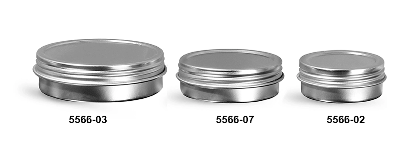 4oz Silver Steel Flat Tin with Screw-Top Lid - Liquid Bottles LLC