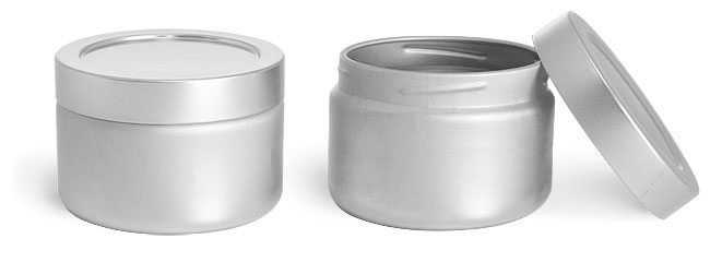 8 oz Deep Metal Tins w/ Twist Top Lids
