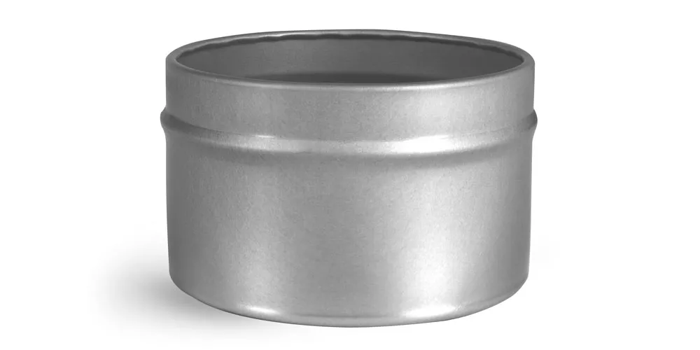 6 oz Footed Candle Tins (Bulk, Tops NOT Included)