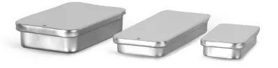 Metal Containers, Slide Top Metal Tins