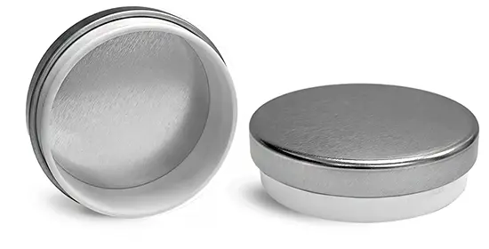 16 oz Interior Seal Lids for Silver Metal Tea Tins (Tins Sold Separately)