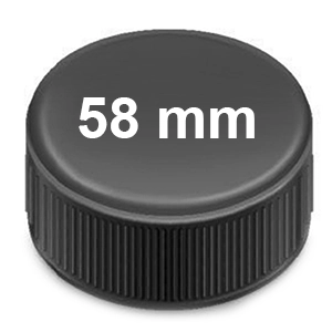 58 mm Metal and Plastic Bottle Caps