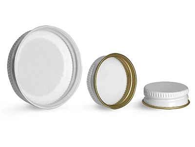 Original White Metal Plastisol Lined Caps