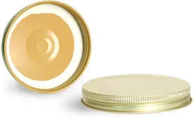 Metal Caps, 70G Gold Metal Plastisol Lined Caps w/ Button