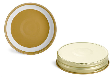 70G * Metal Caps, Gold Metal Plastisol Lined Caps
