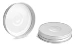 Silver Metal Plastisol Lined Caps w/ Button