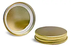 53/400 Gold Metal Plastisol Lined Caps
