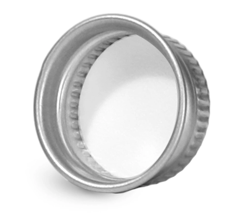 20/400  Metal Caps, Silver Aluminum PE Lined Caps
