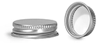 28/400  Metal Caps, Silver Aluminum PE Lined Caps