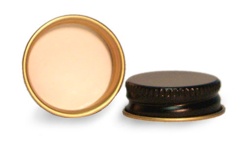 Metal Caps, Black Metal Pulp/Poly Lined Caps