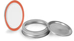 Metal Caps, Silver Plastisol Lined Canning Lids and Bands