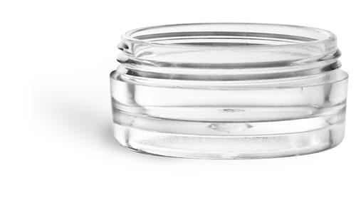 Plastic Jars, 1/4 oz Clear SAN Jars (Bulk), Caps NOT Included