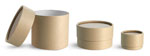 Brown Paperboard Jars w/ Flush Fit Lids