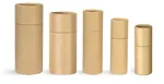 Paperboard Packaging, Brown Paperboard Push Up Lip Balm Tubes
