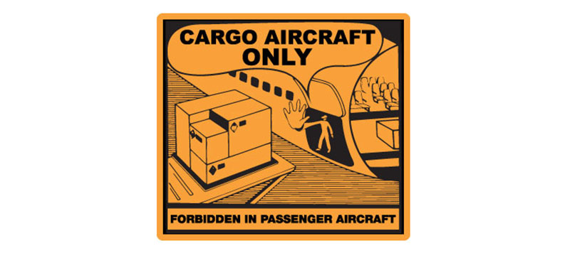 Hazard Labels, "Cargo Aircraft Only" Hazardous Labels