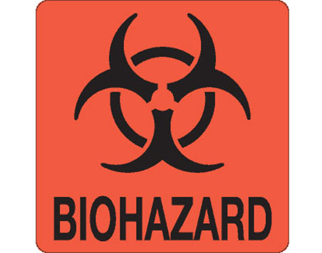 Hazard Labels, "Biohazard" Hazardous Labels