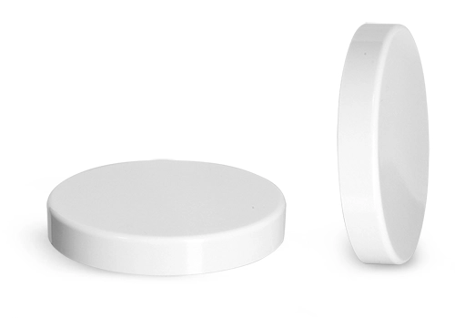 White Smooth Plastic Caps w/ F217 Triseal Liners