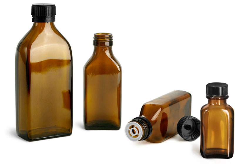 Amber Glass Food Product Packaging