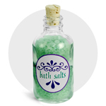 Glass Bath Salt Containers
